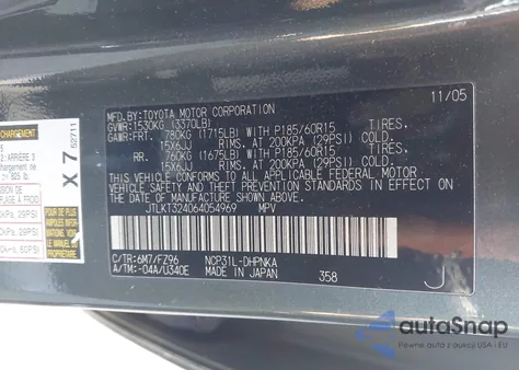 2006 Scion Xb from USA, damaged, VIN JTLKT324064054969